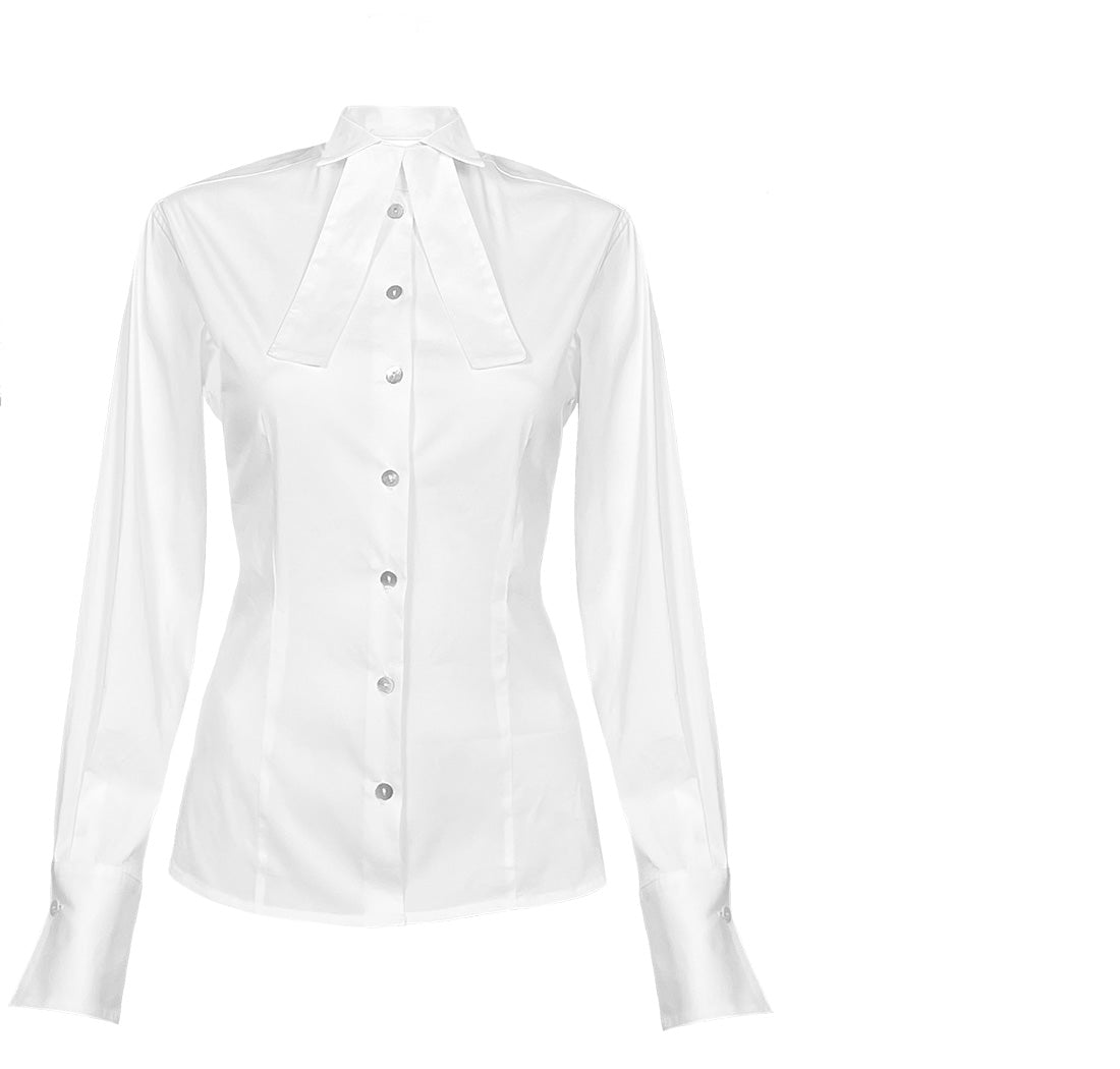 Women's Fitted Court Shirt - Long button Cuff